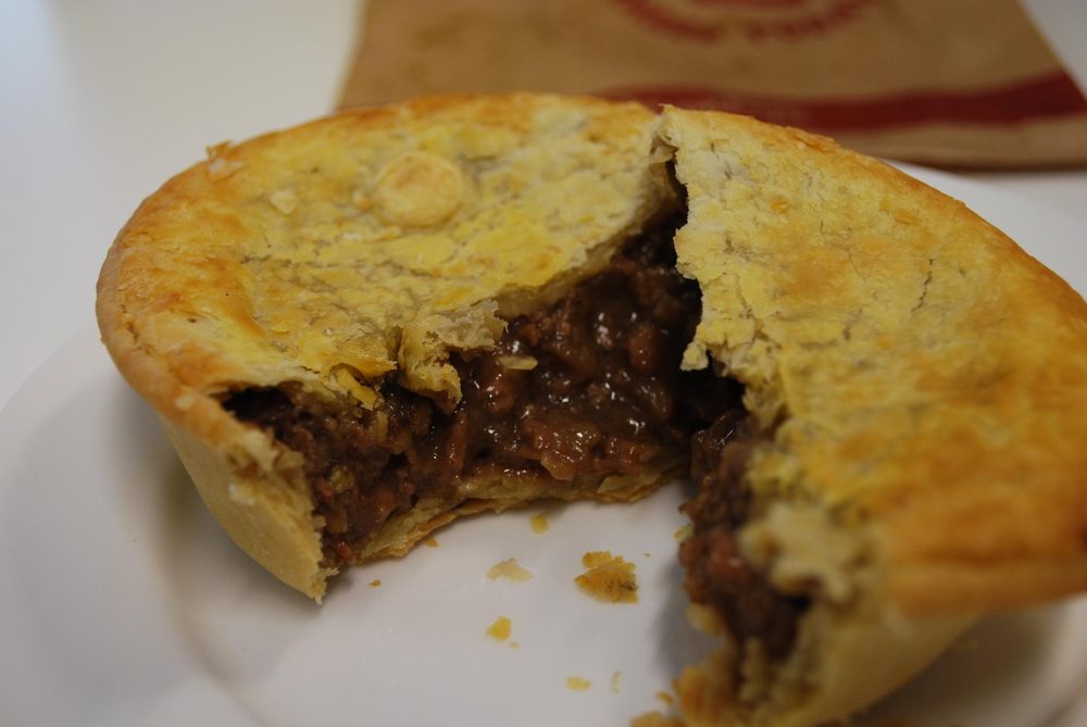 Homemade steak and onion pie